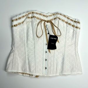 Corset Story white and tan corset